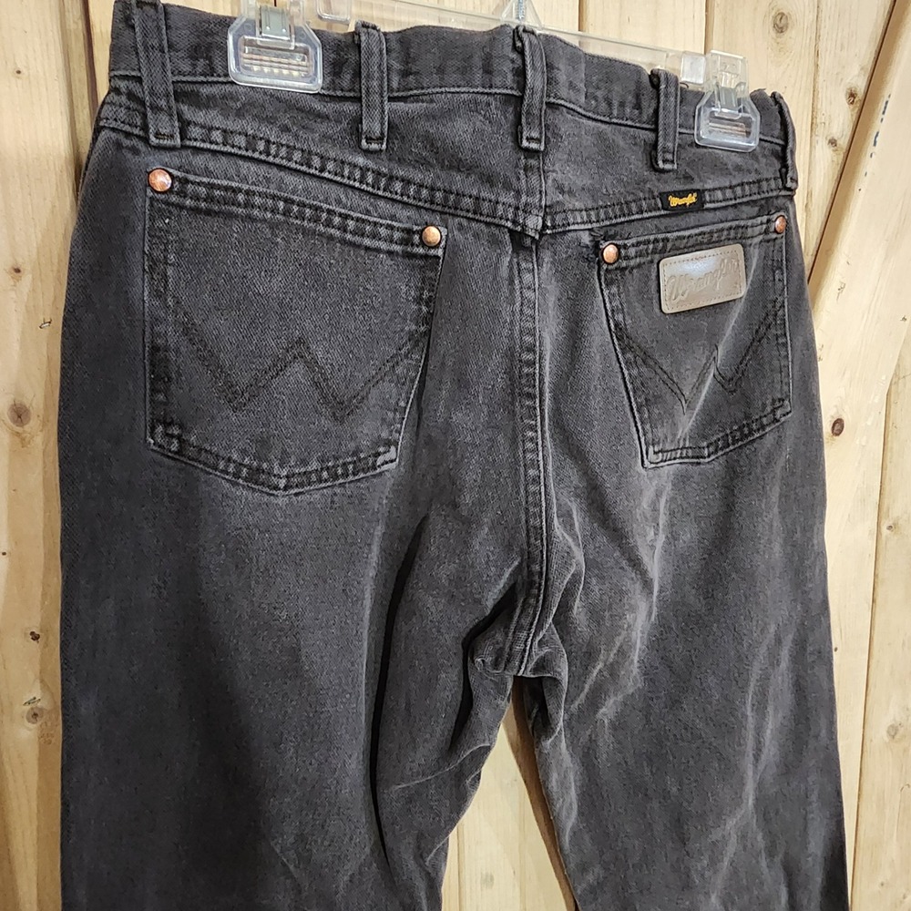 VTG Wrangler Cowboy Cut 13MWZKL Faded Black Straight Leg Jeans 31x36 Mens Womens